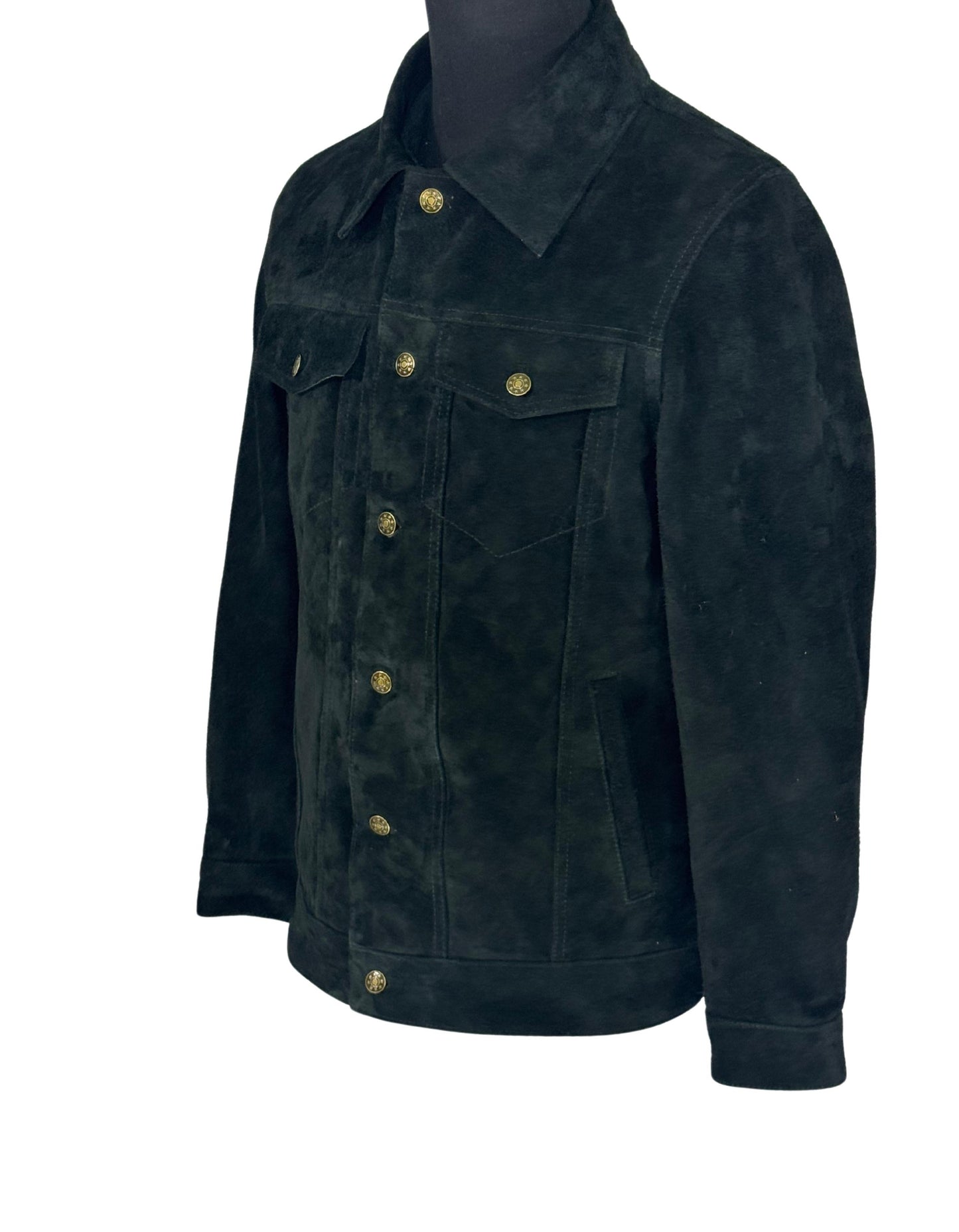 Buffalo Suede Leather Trucker Shirt/Jacket